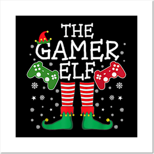 Gamer Elf Funny Matching Family Gaming ELF Christmas Pajama Posters and Art